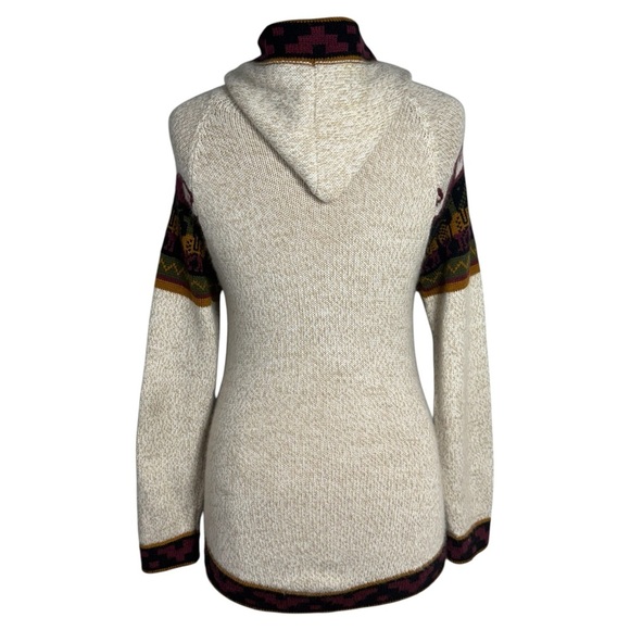 VINTAGE ANDES Import PERUVIAN Alpaca HOODIE SWEATER Made in Peru - Picture 4 of 8